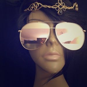 Rose gold aviator Shades